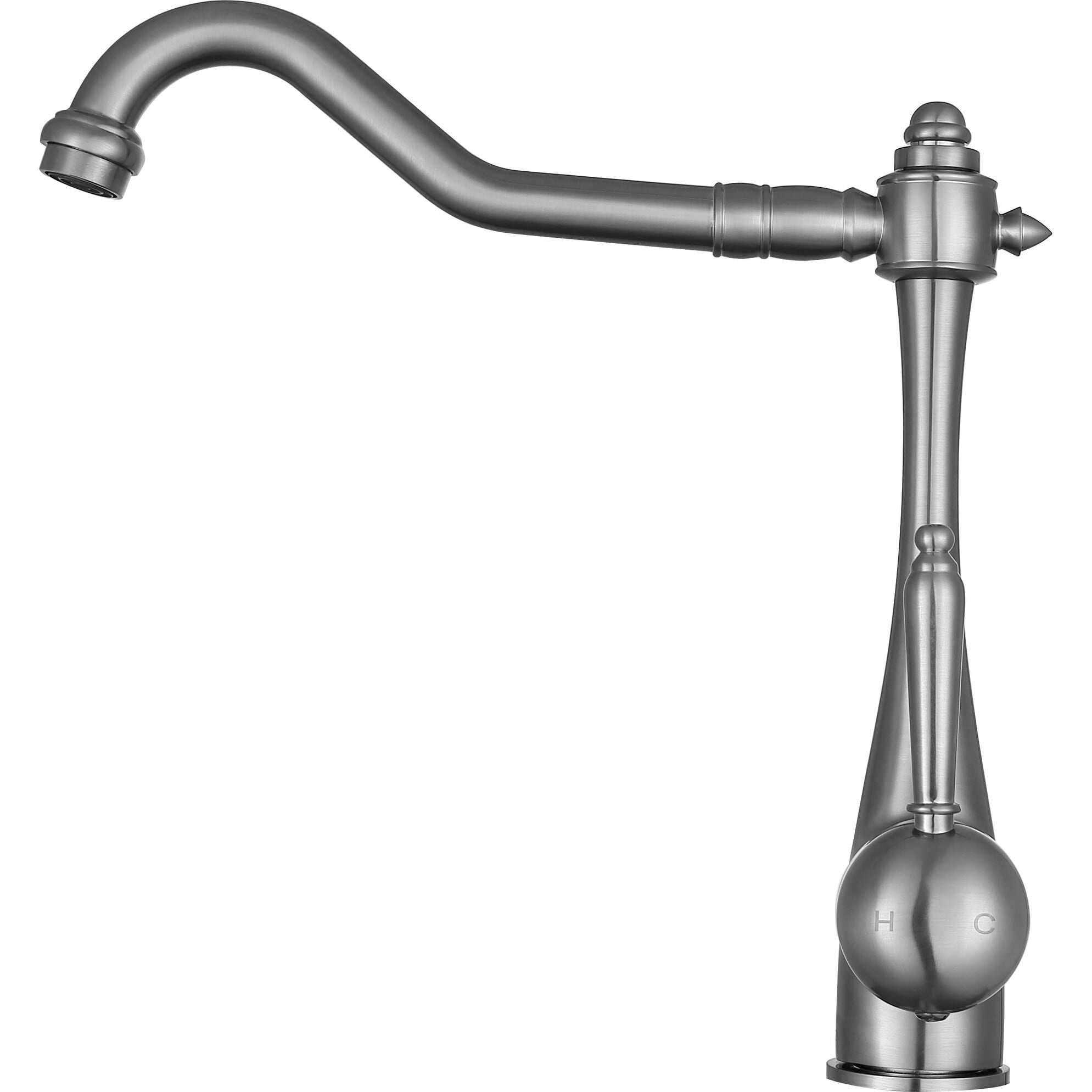 Patriarch Single Handle Standard Kitchen Faucet in Brushed Nickel