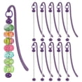 thumbnail image 1 of Marcadores de libros beadable Uxcell, 10 Pcs de barra metálica en blanco beadable para manualidades de marcadores, púrpura oscuro, 1 of 6