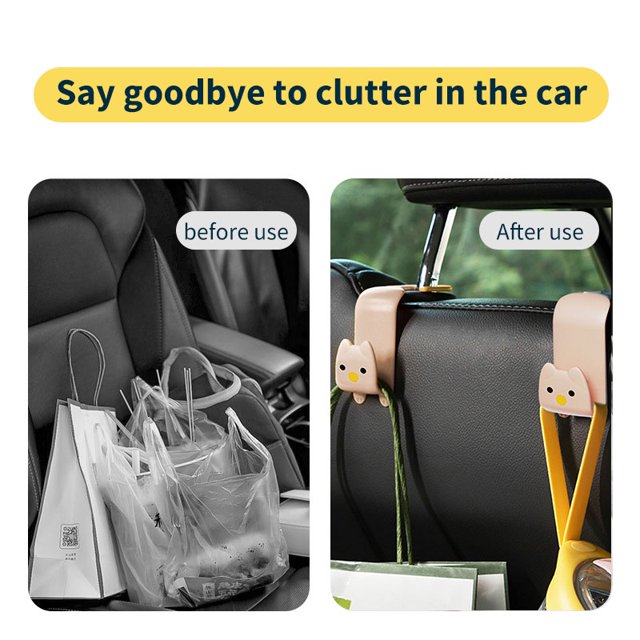 Gancho para reposacabezas de asiento de automóvil - 2 piezas Car Essentials Vehicle Backseat Hanger Holder Ehuebsd Accesorios para autos y motos