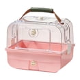 thumbnail image 3 of Transportín de viaje para pájaros con asa para uso exterior, ideal para periquitos, cotorras y cacatúas. Rosa, 3 of 9