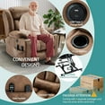 thumbnail image 4 of MEETWARM Oversized Dual Motor Power Lift Recliner-Lay-Flat Electric Recliner for Big Elderly, with Heat, Massage, Extended Footrest, Lumbar Pillow & USB/Type-C Ports(Brown), 4 of 7