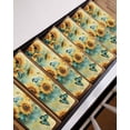 thumbnail image 7 of Stair Treads for Wooden Steps, Sunflower Butterfly Peel and Stick Stair Treads with Adhesive, Retro Green Yellow Pastoral Floral Non Slip Indoor Stairs Runner Rugs Mats for Elders Dogs 8"x30"4PCS, 7 of 7