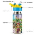 thumbnail image 3 of Kids Water Bottle with Straw - Super Why 11.8 OZ Stainless Steel Travel Cup Vacuum Insulated Water Bottles for Boys Girls, 3 of 8