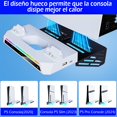 thumbnail image 3 of Kit de montaje en pared para PS5 (todas las versiones) con estación de carga para consolas PS5/PS5 Slim/PS5 Pro, luz LED RGB, soporte de pared metálico estable con indicador LED, 3 of 8