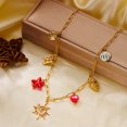 thumbnail image 5 of NICKSUN Gold Ocean Charm Choker Necklace, Dainty Paperclip Chain Collarbone Jewelry with Starfish, Conch, Seashell, Octopus & Palm Tree Pendants, Trendy Elegant Coastal Vacation Accessories, 5 of 6
