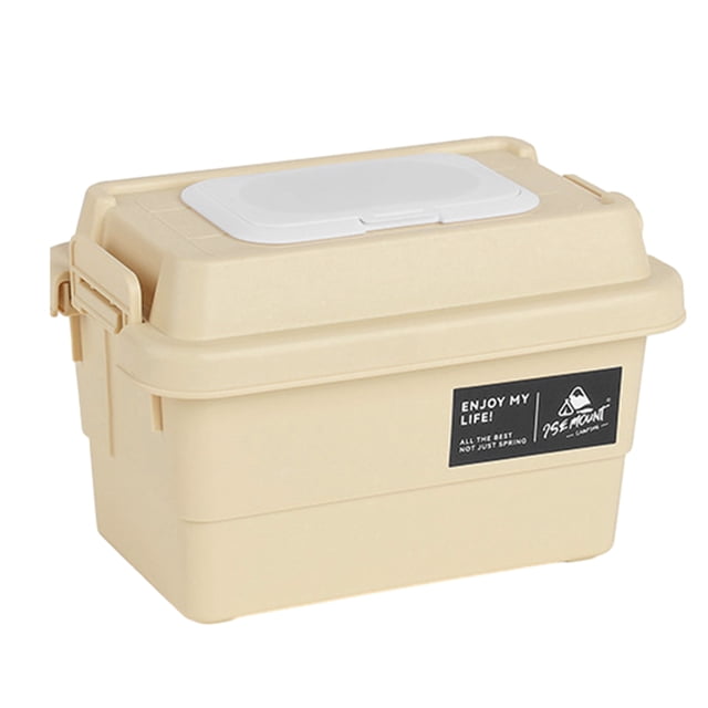 Contenedor Pañuelos Escritorio para Acampar Caja Almacenamiento Cubo Artículos Diversos 1 L (caqui)