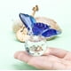 thumbnail image 5 of Figura de mariposa voladora de cristal con base de bola de cristal, colección de figuras de animales de cristal tallado (azul), 5 of 5
