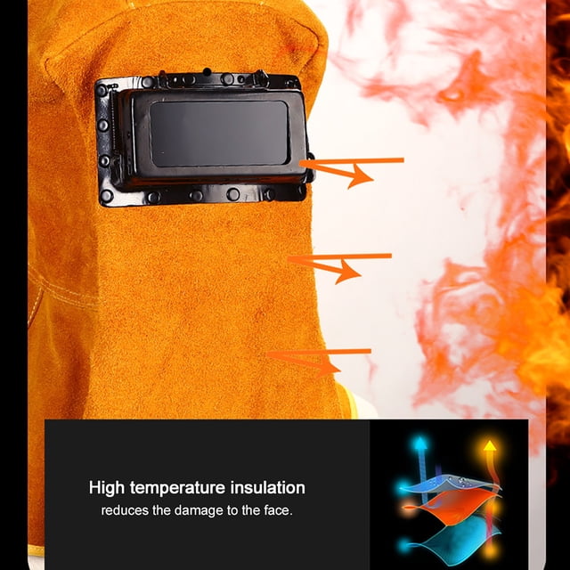 Mantón protector de trabajo casco de soldadura superior electricista reparador de trabajador duradero de piel de vaca para soldador