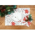 thumbnail image 5 of Poinsettia Christmas Printed Christmas Winter Napkin, 5 of 6