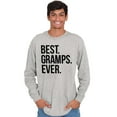 thumbnail image 3 of Best Gramps Ever Grandpa Grandfather Men's Big & Tall Long Sleeve Graphic Tee Brisco Brands 3X, 3 of 5