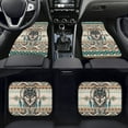thumbnail image 2 of Renewold Southwest American Tribal Wolf Dream Catcher Car Floor Mats 4 Pieces, Universal Fit Heavy Duty Front Rear Full Set Car Carpet for Most Vehicles, Auto Interior Accessories Decor, 2 of 7
