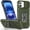 Olive Green, variant on KOMI Case for 16 iPhone Phone Case iPhone 16 Case with Kickstand Ring Holder, with Camera Cover, with Magnet Car Mount Function, for iPhone 16 Navy Blue