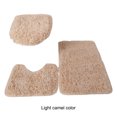 thumbnail image 4 of Matsuzay 3 paquetes/lote de alfombras de baño que no se desprenden, textura , fuerte absorción de agua, baño de fácil limpieza Juegos de accesorios de baño Camello, 4 of 6