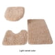 thumbnail image 4 of Advancent 3 paquetes/lote de alfombras de baño que no se desprenden, textura , fuerte absorción de agua, baño de fácil limpieza Juegos de accesorios de baño Camello, 4 of 6