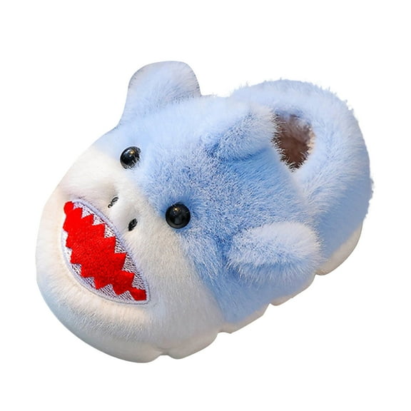 HCNTES Toddler Slippers Kids Cute Funny Animal House Shoes Girls Boys Christmas Plush Bedroom Indoor Slipper Washable,Sizes 11