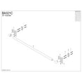 thumbnail image 3 of Kingston Brass BA321C Serano 24" Single Towel Bar, Polished Chrome, 3 of 4