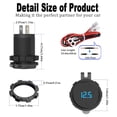 thumbnail image 6 of 12V USB Outlet, Quick Charge 3.0 Dual USB Car Charger with Contact Switch and Voltmeter for 12V/24V Motorcycle Car Truck, 6 of 9