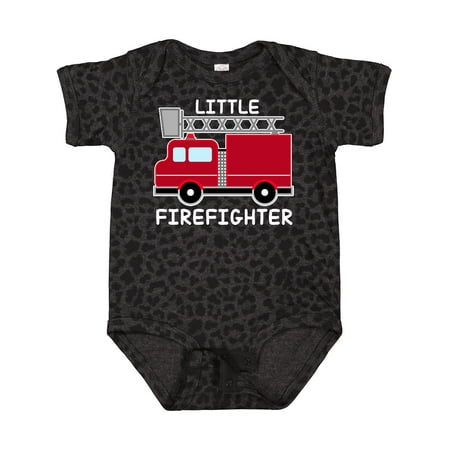 

Inktastic Red Fire Little Firefighter White Text Boys or Girls Baby Bodysuit