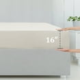 thumbnail image 4 of Bamboo Fitted Sheet Soft Silky Cooling Sheets with 16" Deep Pocket Isabelline Full, 4 of 7
