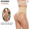 thumbnail image 4 of Vaslanda 3-pack Thong Shapewear Tummy Control Panties Body Shaper for Women Butt Lifter Waist Trainer Seamless Slimmer Panty, 4 of 7