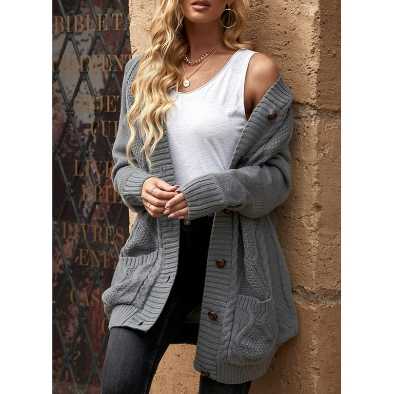 Womens gray cheap cardigan
