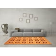 thumbnail image 3 of Ahgly Company Indoor Rectangle Abstract Orange Modern Area Rugs, 4' x 6', 3 of 4