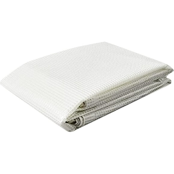 Tarps Now 10x20 Feet Translucent Poly Tarp |12 MIL Heavy Duty Waterproof Cover |Tear Proof Plastic Tarp with Rustproof Aluminum Grommets & Reinforced Edges |Ideal for Roof, Landscaping-Clear & White