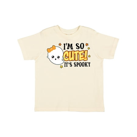 

Inktastic Halloween I m So Cute It s Spooky with Ghost and Stars Gift Toddler Toddler Girl T-Shirt