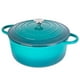 thumbnail image 1 of Olla holandesa de hierro fundido con tapa – Cacerola esmaltada antiadherente apta para horno – Batería de cocina holandesa resistente – Verde azulado, 7.3 cuartos, 30 cm – de Nuovva, 1 of 5