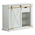 thumbnail image 2 of Furniture of America Mavis Sliding Door Wood Antique White Sofa Table, 2 of 6