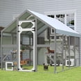 thumbnail image 6 of Gowoodhut Extra Large Catio Outdoor Cat Enclosure Waterproof, Walk-in Outdoor Pet House for Multiple Cats, Catio Cat Run Cage with Bridges, Weatherproof Full Cover, 8 Platforms, 2 Resting Box, 6 of 8