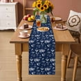 thumbnail image 2 of Navy Blue Nautical Table Runner 108 Inches, Summer Coastal Ocean Beach Coconut Trees Bed Runner Dresser Scarves Tabletop for Indoor Outdoor Parties/Ceremony/Banquet, 13"x 108", 2 of 9