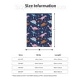 thumbnail image 4 of Throw Blanket for Couch Sofa and Bed, Dinosaur print H Super Soft Plush Throw Blanket, Fuzzy Cuteness Comfy Warm Washable Flannel Blanket & Throws for All Season 60"x50", 4 of 5
