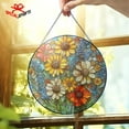 thumbnail image 4 of Wildflower Glass Suncatcher, Wildflower Window Hanging Decor, Florist Gift, Gift for Flower Lover, Flowers Lover Decor, Grandma Mom Gifts, 4 of 7