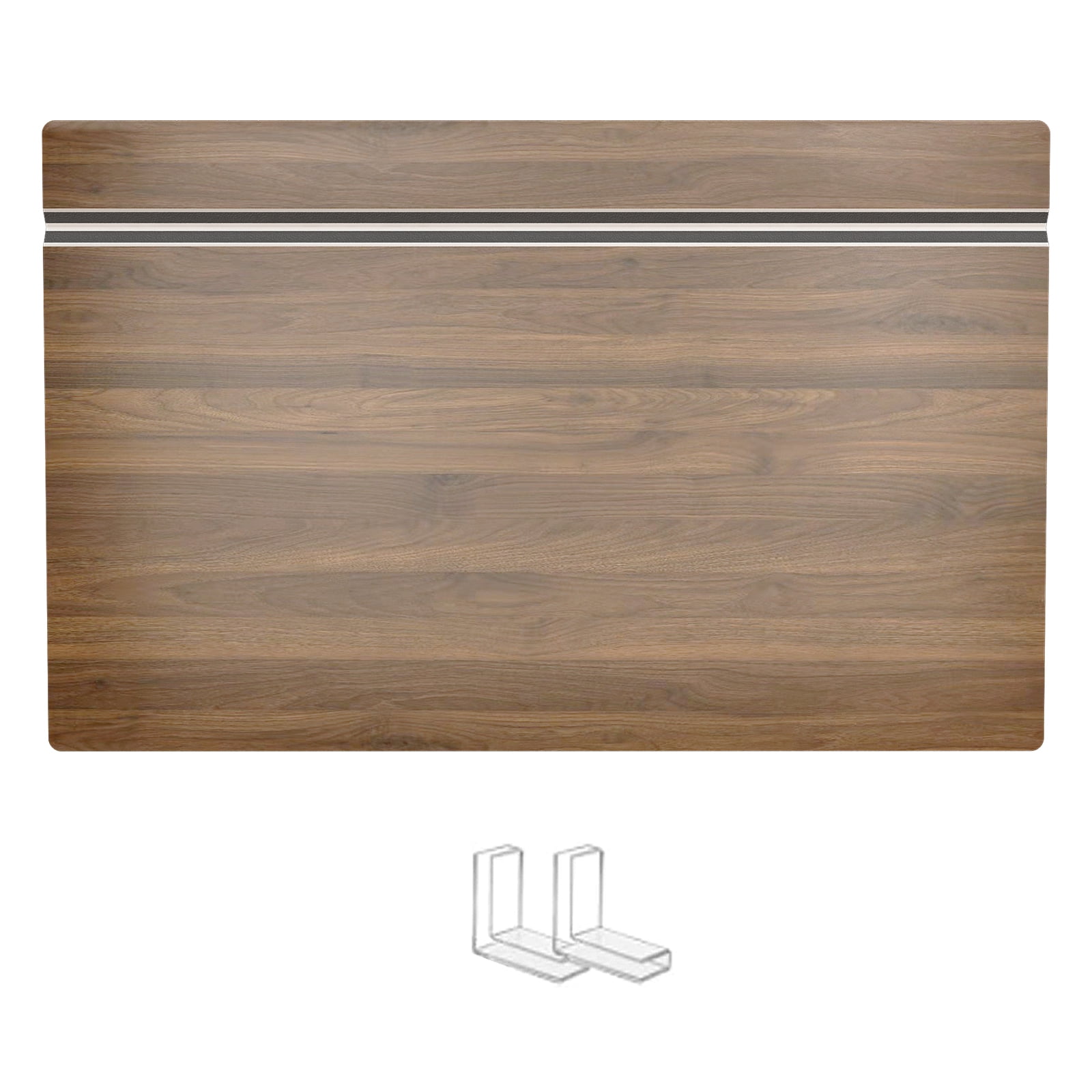 Display Shelves ( WALNUT Color ) 5 Pcs Wire Shelf Covers, Foamed PVC Wire Rack Covers for Removable Closet (Not Wood), Pantry Shelves for Cabinet Bathroom Kitchen Shelving Decoration,Wooden Display
