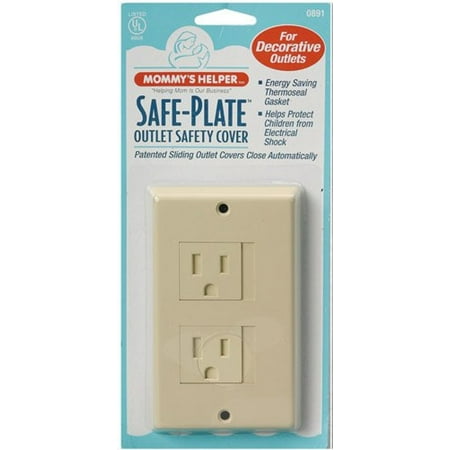 Mommys Helper Safe Plate Standard Mommys Helper Safe Plate Electrical Outlet Covers Decora (2 Screws) - Color: Almond - 1 Count ()