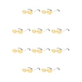 thumbnail image 2 of Sonducket Gafas de sol rectangulares de metal a la moda con visión clara y protección con materiales resistentes amarillo dorado amarillo oro 10Conjunto, 2 of 6