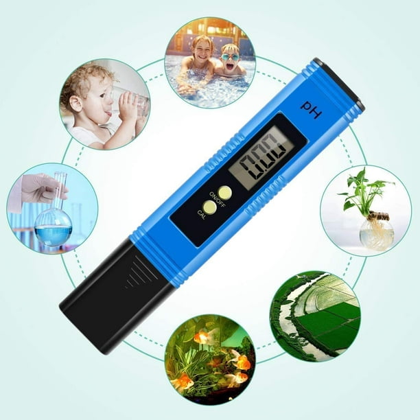 PH Mètre Numérique, Testeur PH Numérique Portable Lecteur Résolution  0,01pH, Test avec 0-14 pH Plage de Mesure avec ATC pour l'eau Potable,  Aquariums