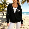thumbnail image 5 of Puliio Womens Full Zip Up Hoodie Oversized Vintage Graphic Print Warm Fall Sweatshirt With Side Pockets, 5 of 7