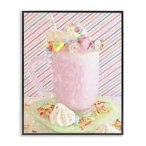 Stupell Industries Sweet Dreams Milkshake Food & Beverage Painting Black Framed Art Print Wall Art, 11 x 14