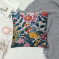 thumbnail image 2 of Orinice Floral Home Decorative Throw Pillow Cover Cushion Case, Multicolor Florals and Leaves Decoration Outside Pillowcase Sofa Couch Decor  White, 2 of 5