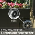 thumbnail image 7 of US Weight Decorative Planter Box Umbrella Base - Umbrella Stand with Wheels -  Powder-Coat Black, 7 of 7