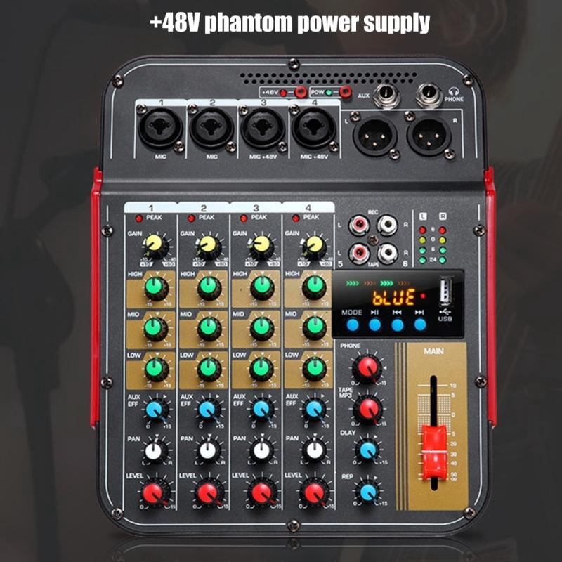 lanema Audios Mixer USB Playbacks 3Band Equalizers for Stage Performances Practice