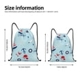 thumbnail image 2 of Fotbe Sailboats Anchors Bolsa Mochila con Cordón Estampada, Bolsa de Gimnasio Deportiva, Bolsa Cinch, Bolsa con Cordón para Hombres y Mujeres-Small, 2 of 6