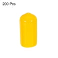 thumbnail image 3 of Unique Bargains 200 Pcs Capuchons d'Extrémité en Caoutchouc 10mm Couvre-Vis en PVC Vinyle Protecteur de Filetage Rond Capuchons d'Étagère en Fil Jaune, 3 of 5