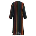 thumbnail image 3 of IBTOM CASTLE Men's Muslim Thobe Long Sleeve Striped Robe Gown Arab Islamic Kaftan Abaya Dress Middle East Dubai Ramadan Clothing 5XL Yellow, 3 of 8
