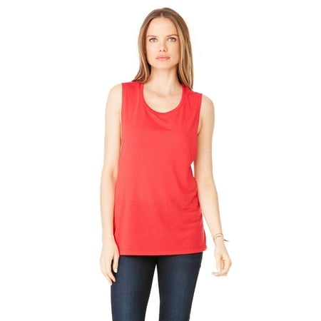 Bella + Canvas Débardeur Muscle Fluide pour Femmes, TG, Rouge