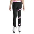 thumbnail image 2 of iixpin Kids Girls Figure Ice Skating Pants Training Practice Skating Leggings Spiral Tight Pants Pink 16, 2 of 7