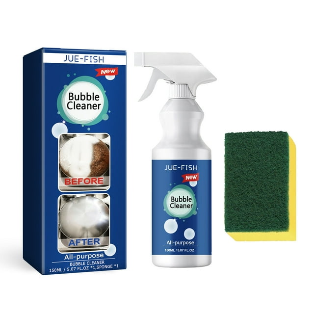 Spray de espuma para limpiador de cocina multiusos | Quitagrasas multipropósito de 150ml | Limpiador de manchas de aceite con recubrimiento protector | Incluye esponja para facilitar la aplicación