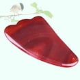 thumbnail image 3 of 3xRed Jade Roller Gua Sha Raspado Cara Herramienta Facial Forma 01, 3 of 8